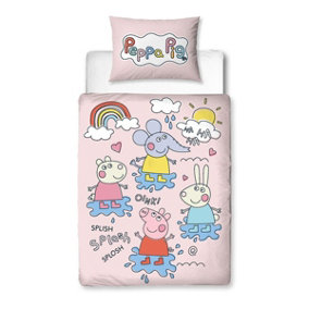 Peppa Pig Playful Junior Panel Duvet and Pillowcase Set