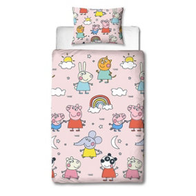 Peppa Pig Playful Single Rotary Duvet and Pillowcase Set