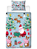 Peppa Pig Santa Single Christmas Duvet Cover Set