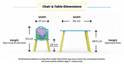 Peppa pig table and shop chairs target