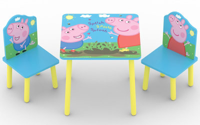 Childrens table and chairs peppa pig clearance