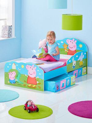 【売り切り御免！】 Peppa Pig Toddler Bed with Storage 洋楽