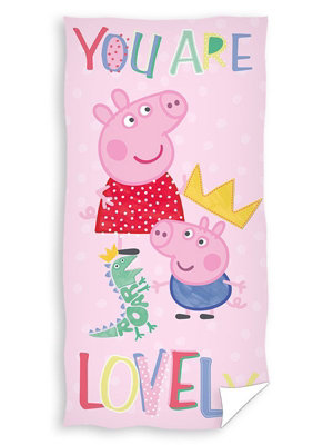 Peppa Pig You Are Lovely Cotton Beach Towel | DIY at B&Q