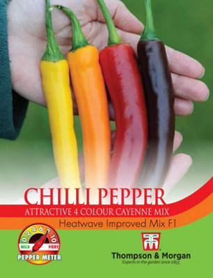 Pepper Chilli Heatwave Improved Mix F1 1 Seed Packet