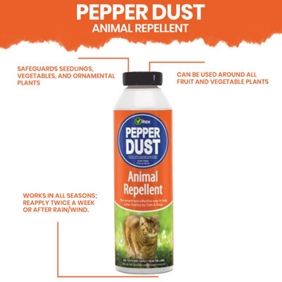 Pepper Dust 225g Pet Repellent for Gardens Paths and Patios Deters Cats ...