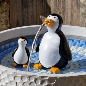 Pepper & Penny Penguin Family - A Hydria Life Fountain Christmas Accessory