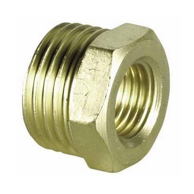 thumbnail image 2 of Brass M10 X 1mm Female To Male 1/4 BSP Pipe Reducer – Threaded Adapter Fitting 2 of 3