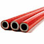 PEPTE 10 Meters of RED 15mm Extra Strong Pipe Foam Insulation Lagging Wrap 6mm Thick