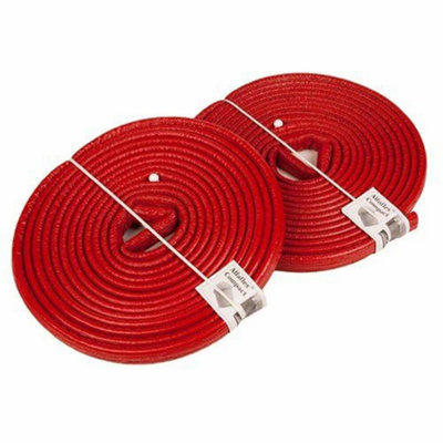 PEPTE 10 Meters of RED 18mm Extra Strong Pipe Foam Insulation Lagging Wrap 6mm Thick