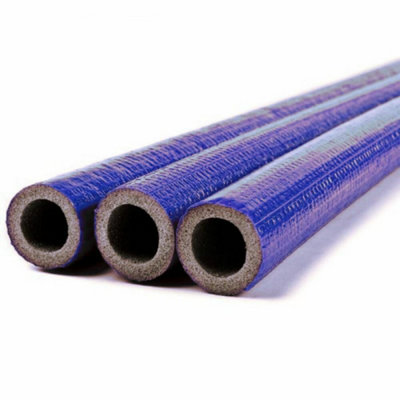 PEPTE 10m Long Blue 15mm Extra Strong Pipe Foam Insulation Lagging Wrap 6mm Thick