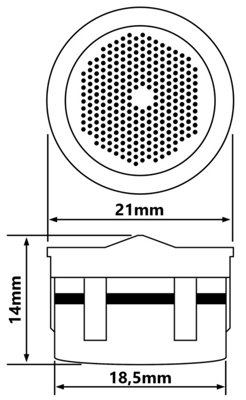 PEPTE 2 L/min 22/24mm Faucet Tap Aerator Plastic Insert Replacement - 3