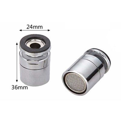 PEPTE 24mm Male Adjustable Swivel Brise Jet Tap Nozzle Spout Aerator Strong Chromed Brass - 3
