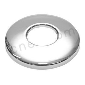 PEPTE 32mm Hole Collar Rose Cover for Sink Basin Drain Waste Trap Chromed Steel