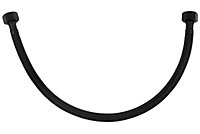 PEPTE 40cm 3/8 x 3/8 Black Nylon Braided Flexible Faucet Flush Valve Hose