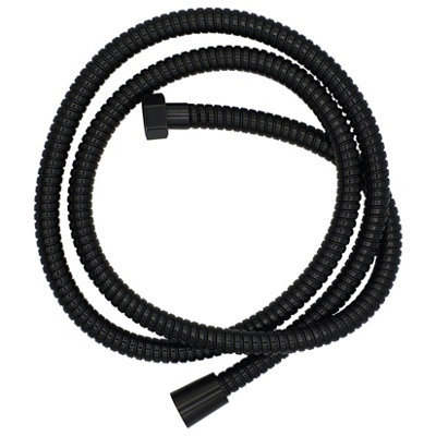 PEPTE Black Metal 150cm Shower Hose Flexible Bath Pipe Bathroom Decorative Replacement