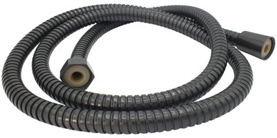 PEPTE Black Metal 150cm Shower Hose Flexible Bath Pipe Bathroom Decorative Replacement