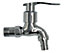 PEPTE Flat Handle Chrome Plated Tap Cold Water Garden Watering Wall Mounted Faucet