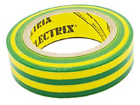 PEPTE Yellow-Green Electrical Waterproof Insulation Insulating Tape 15mm x 10m