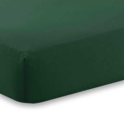 Percale 16 Inch Deep Fitted Sheet Green