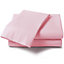 Percale 180 Thread Count King Bed Fitted Sheet Pink