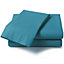 Percale 180 Thread Count King Bed Fitted Sheet Teal