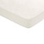 Percale Fitted Sheet Pastel Ivory (King)