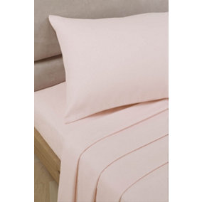 Percale Flat Sheet - Pink - King