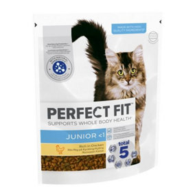 Perfect Fit Junior Dry Cat Food Chicken 750g (Pack of 4)