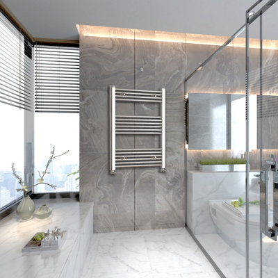 Perfect Sanitary Bathroom Radiator 1000x600mm Chrome Straight Style ...