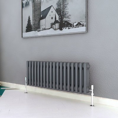 Perfect Sanitary Rads 300x830mm Anthracite Triple Cast Iron Tall Heating UK