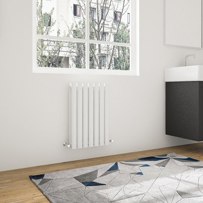 Perfect Sanitary Rads 600x413mm Double White Oval Column Tall Heating ...