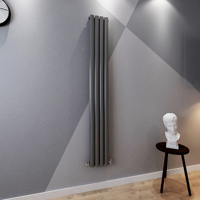 Perfect Sanitary Vertical Radiator 1800x236mm Double Anthracite Oval   Perfect Sanitary Vertical Radiator 1800x236mm Double Anthracite Oval Column Style~5062011326277 01c MP