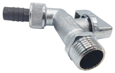 Perfexim 1/2 Inch Cast Iron Garden Outdoor Tap Valve Blue With Hose Adapter - 3