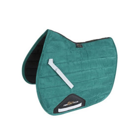 Performance Comfort Suede Horse Saddlepad Green (15in - 16.5in)