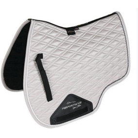 Performance Luxe Euro Cut Horse Saddlecloth Silver (15in - 16.5in)