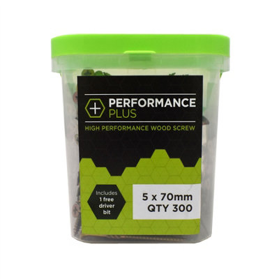 Performance Plus Multi-Purpose Wood Screw 5.0 x 70mm Tub of 300