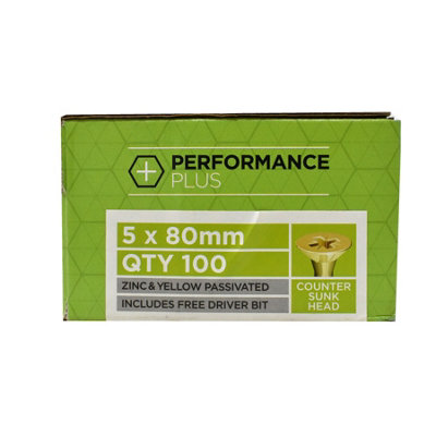 Performance Plus Multi-Purpose Wood Screw 5.0 x 80mm Box of 100