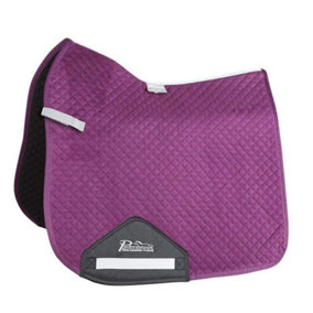 Performance Suede Dressage Horse Saddlecloth Plum (17in - 18in)