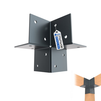 Pergola Corner Bracket Anthracite Grey - 3 Way Corner Connector Bracket ...