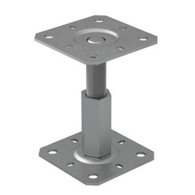 PERGOLA Post Support BOLT DOWN Heavy Duty Galvanised Fence Foot Anchor Size: 100/100mm