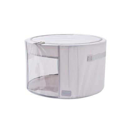 Periea 'Abby' Round Home Storage Boxes with Zip Lids, Front Window ...