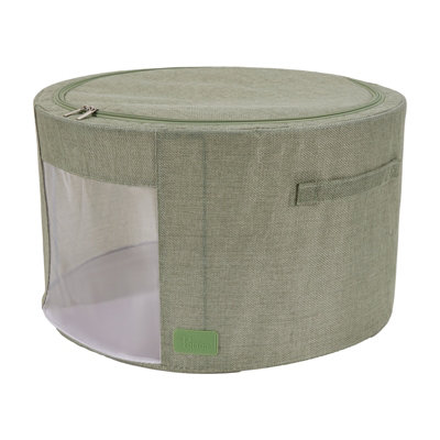 Periea 'Abby' Round Home Storage Boxes with Zip Lids, Front Window ...