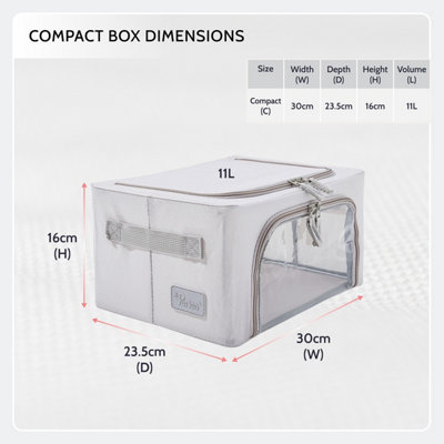 Periea Beau Folding Collapsible Stackable Fabric Home Storage Boxes ...