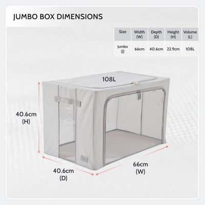Periea Beau Folding Collapsible Stackable Fabric Home Storage Boxes ...