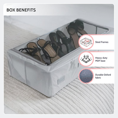 Periea 'Casey' Underbed Storage Boxes with Lids - Foldable, Stackable ...
