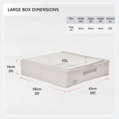 Periea Casey Underbed Storage Boxes with Lids - Foldable, Stackable ...