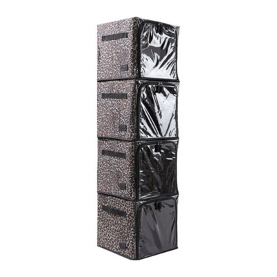 Periea Lola Collapsible Storage Cubes Pack of 4, Foldable Fabric ...