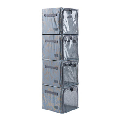 Periea Lola Collapsible Storage Cubes Pack of 4, Foldable Fabric ...