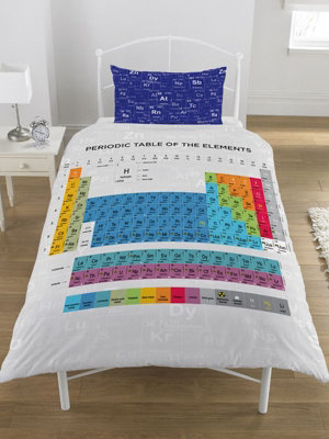 Periodic Table Single Duvet Cover and Pillowcase Set