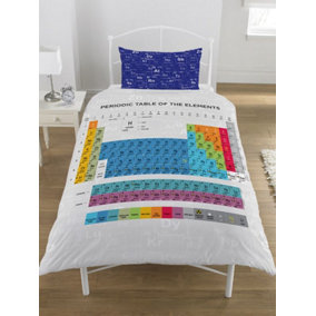 Periodic Table Single Duvet Cover and Pillowcase Set